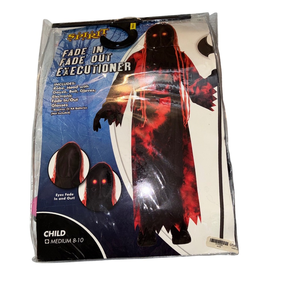 Spirit Halloween‎ Executioner Costume Child 8-10 Medium LED Eyes Goth Horror